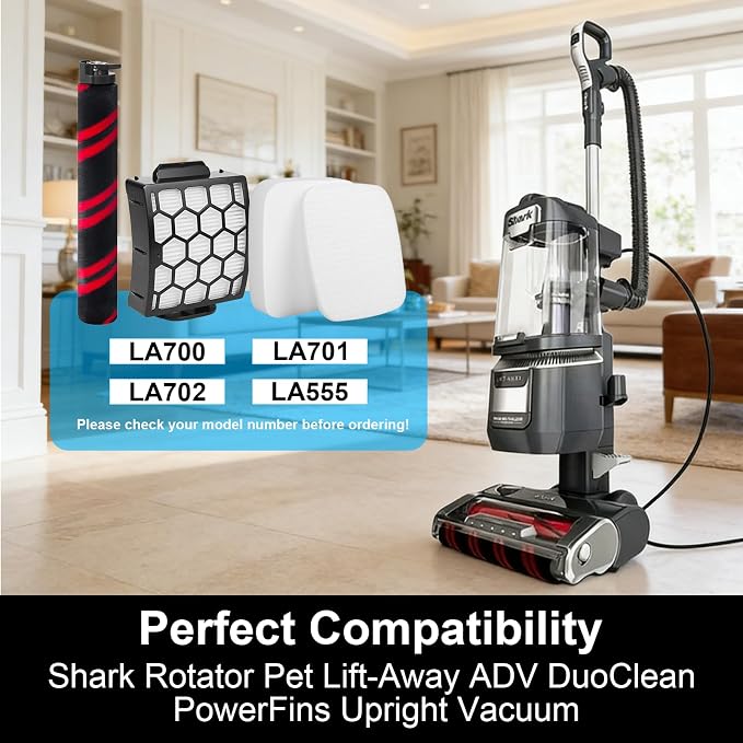 LA702 LA555 Filter Replacement for Shark Rotator Pet Lift-Away ADV Upright - Image 2