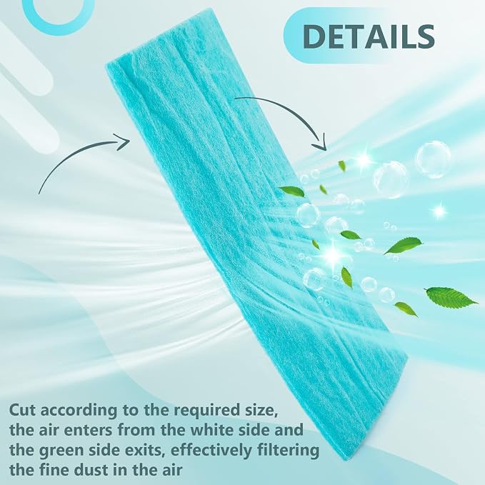 Tudomro 1 Roll 12 x 90 x 0.5 Inch Air Filter Material Vent Filters Plus - Image 3