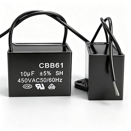 Twidec/2Pcs CBB61 Ceiling Fan Capacitor 450V AC 50/60Hz Run Capacitor 2-Wire - Image 2
