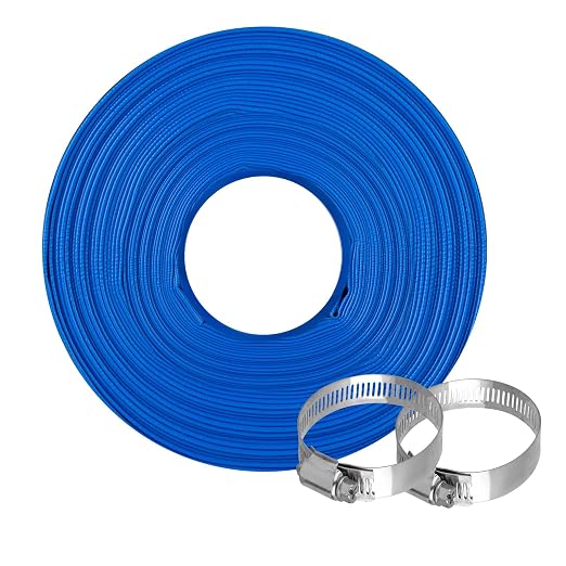 OCGIG 2" x 100 FT Pool Backwash Hose, Heavy-Duty Lay Flat Discharge PVC Hose by OCGIG