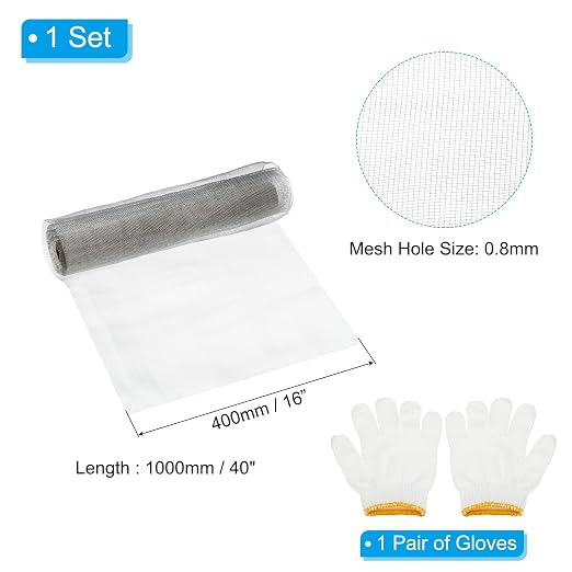 PATIKIL 40" L x 16" W Woven Wire Mesh, 24 Mesh 304 Stainless Steel Air Vent - Image 2