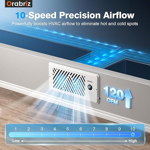 Smart AC Vent Booster Fan 4" x 10" Register - Image 4