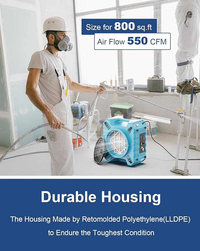 ALORAIR PureAiro HEPA Pro 870 Air Scrubber | UV-C Light Sterilization | 3-Stage - Image 3