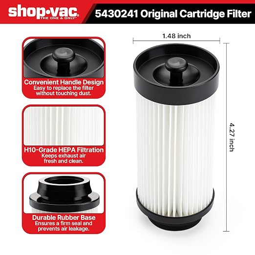 Shop-Vac Cartridge Filter Replacement, Only Compatible - Image 2