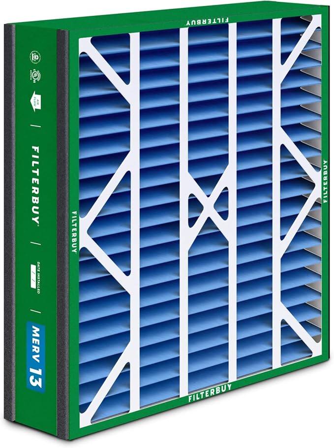 Filterbuy 20x25x5 Air Filter MERV 13 Optimal Smoke & Allergy Defense, Pleated - Image 8