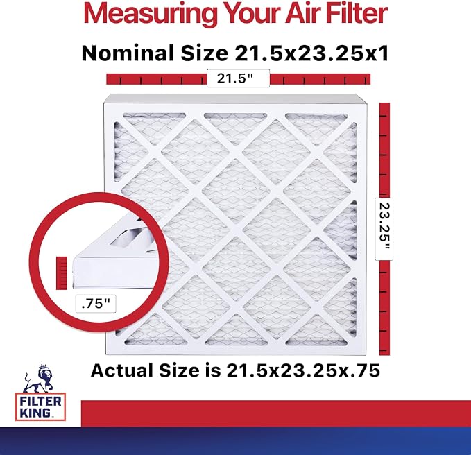 Filter King 21.5x23.25x1 Air Filter | 12-PACK | MERV 11 HVAC Pleated A/C - Image 2