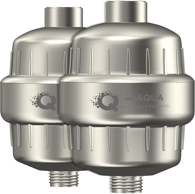 weAQUA Heavy Duty Shower Filter Family 2 PACK – 99% Removal by weAQUA
