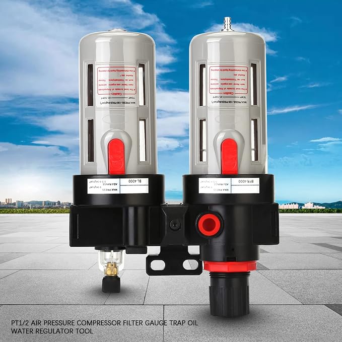 PT1/2 Compressor Filter Kit High Efficiency Air Pressure Regulator - Image 4