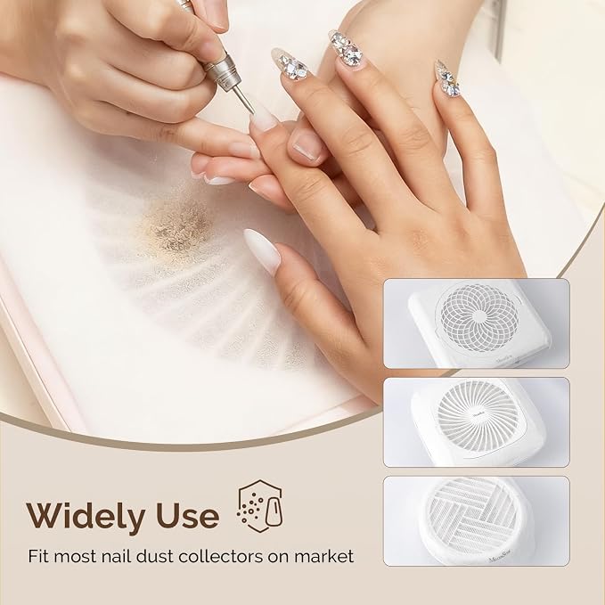 MelodySusie 200 Sheets Nail Dust Collector Filter Paper, Disposable Dust Vacuum - Image 3