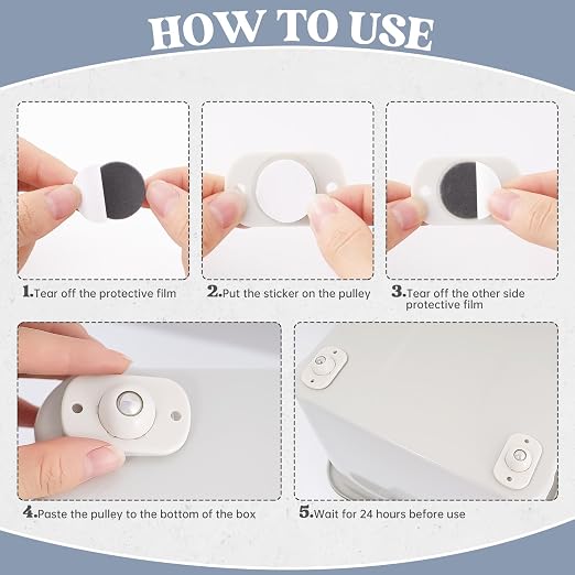 8 Pcs Self Adhesive Caster Wheels, Wheel - Image 3