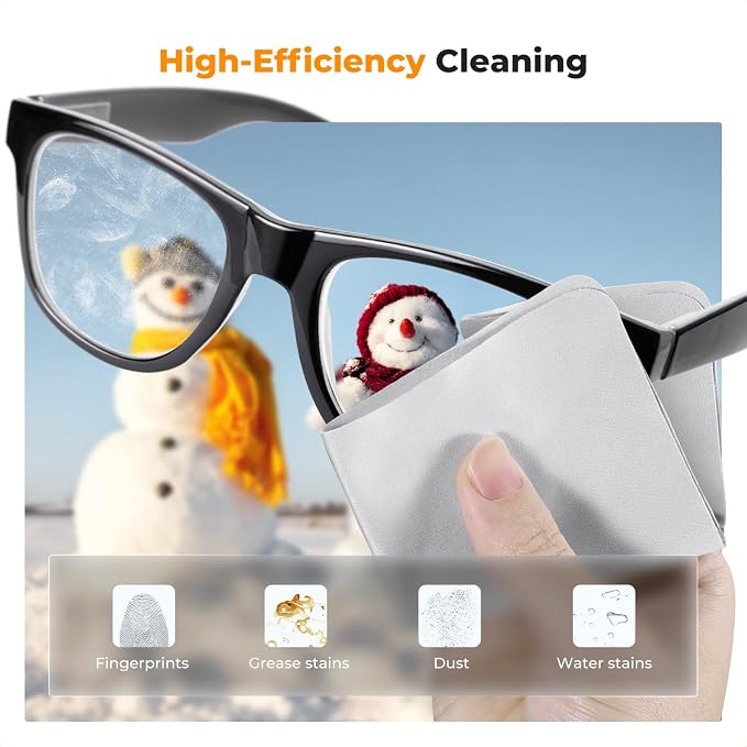 K&F CONCEPT Lens Cleaner Spray Kit | 60ML Glasses Cleaner x2 + Microfiber - Image 2