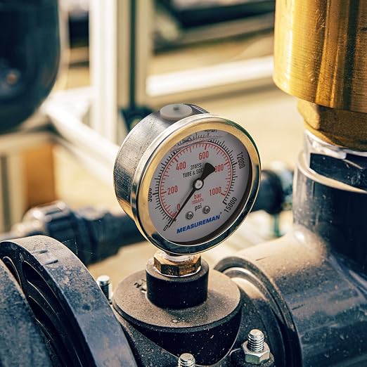 MEASUREMAN Fully Stainless Steel Hydraulic Glycerin Filled Pressure Gauge - Image 6