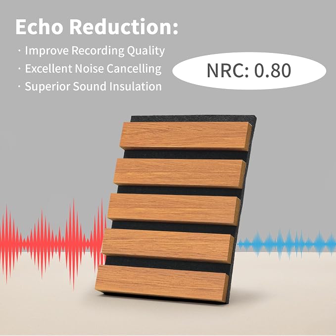 Wood Slat Wall Panel, 3D Soundproof Wall Panels, Large Acoustic Panels - Image 3