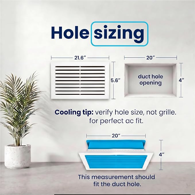 20x4 Aluminum 1-Way Air Vent Cover Wall or Ceiling Register Multi-Shutter - Image 3