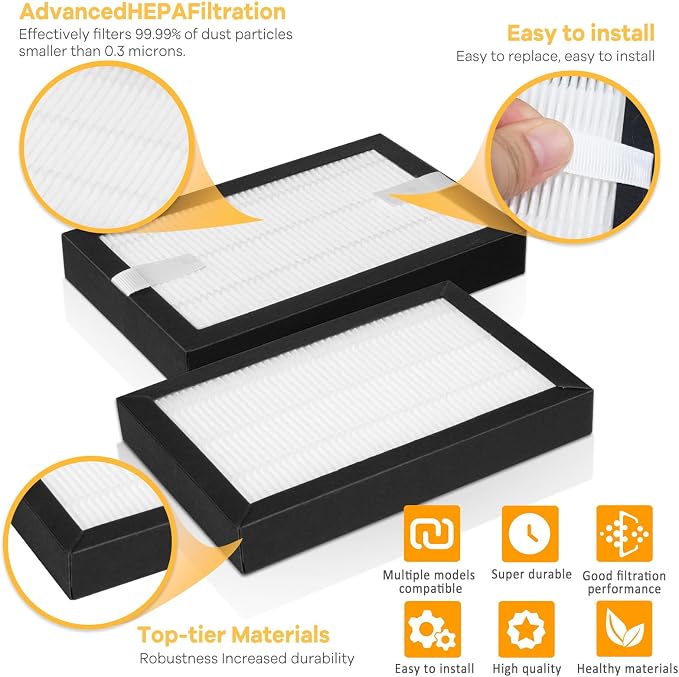 4 Pack EF-12 62731 52731 HEPA Media Vacuum Exhaust Air Filters - Image 5
