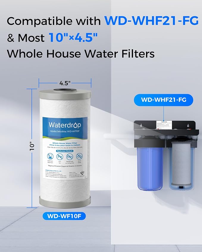 Waterdrop WF10F Whole House Water Filter, Compatible - Image 2