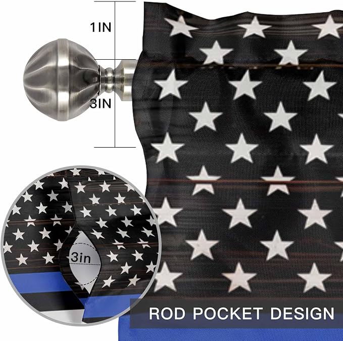 American Flag Valances for Windows, 1 Panel - Image 8
