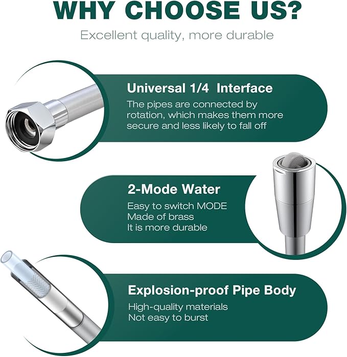 Sink Hose Nozzle for Washing Hair,4 Foot Faucet Sprayer Hose,Sink Hose Attachment for Portable Hand Held Shower Head Sprayer,Shampoo Sprayer Hose for Bathing Baby,Pets,Rinsing Vegetables (48 In)