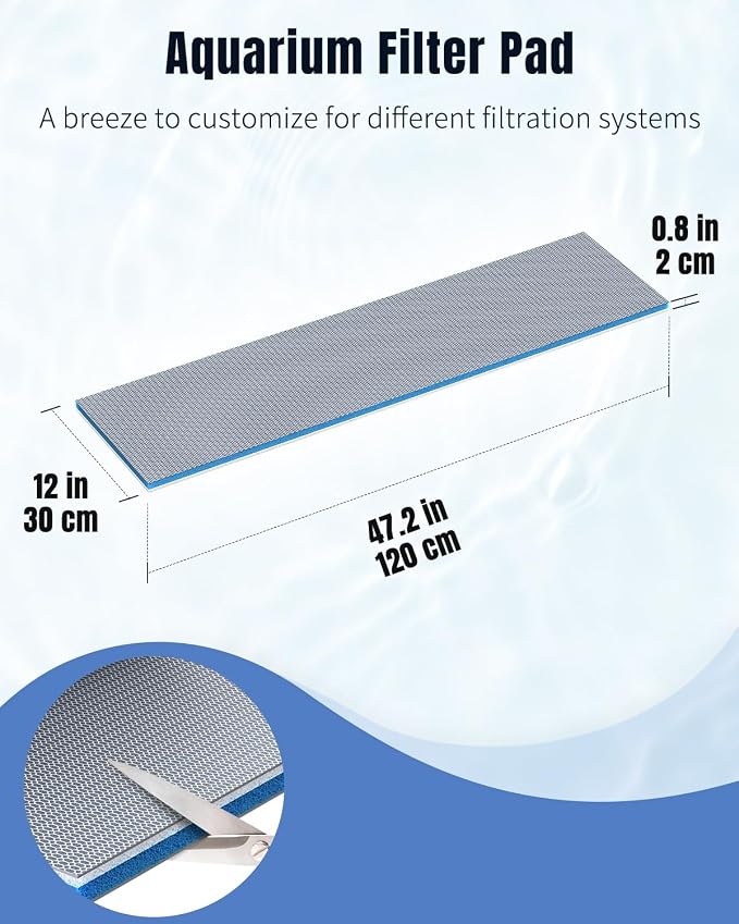 Pawfly 8-Layer Aquarium Filter Pad, 47 x 12 Inch High Density Multi-Layer - Image 3