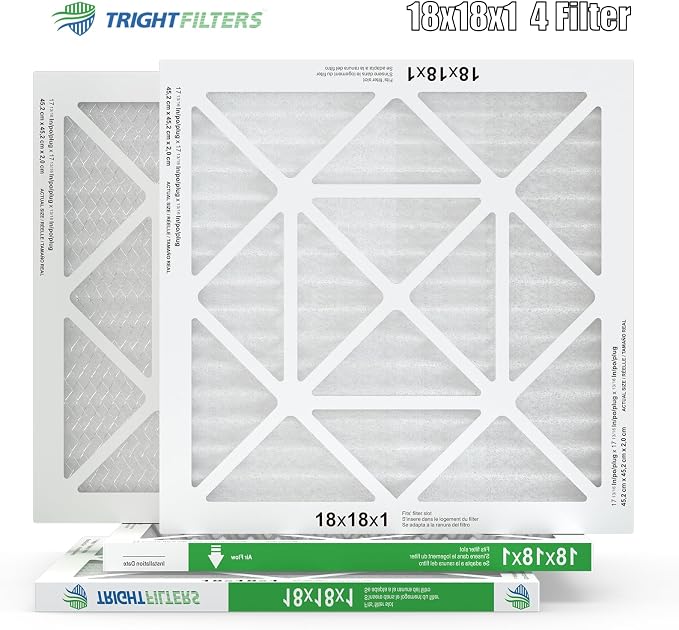 18x18x1 Air Filter 4 Pack, MERV 8 Pleated Dust Defense Air Filters Replacement - Image 9
