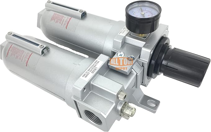 1" NPT SUPER DUTY Compressed Air In Line Filter Regulator Lubricator Oiler - Image 4