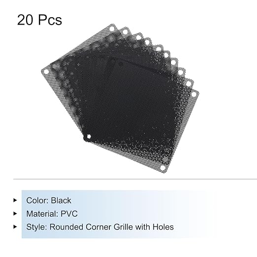 MECCANIXITY 20PCS PC Dust Filter, 90mmx90mm PVC Computer Case Cooler Dustproof - Image 3