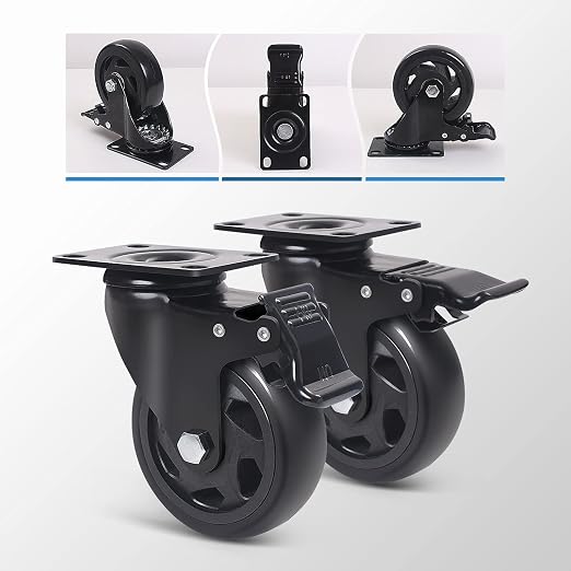 5 Inch Caster Wheels, Casters Set of 4, Heavy Duty Casters - Image 8