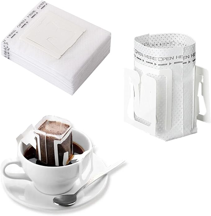 100PCS Portable Coffee Filter Paper Hanging Ear Drip Coffee Single Drinker by SZLYTYUN