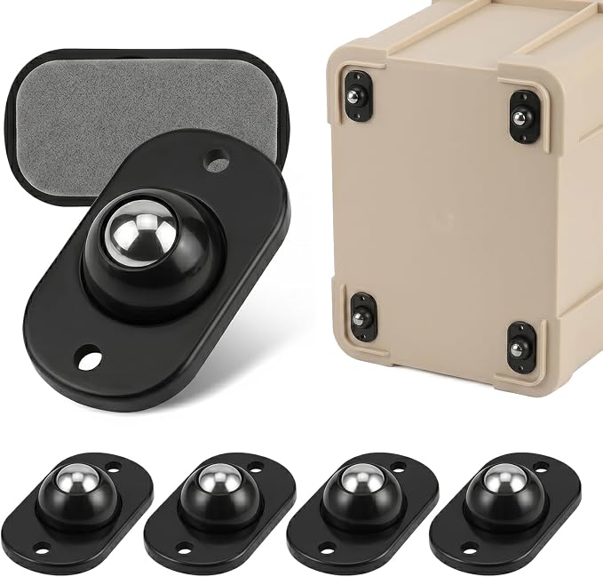 Self Adhesive Caster Wheels, 360° Swivel Mini Caster Wheels by Zerobe