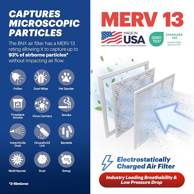 BNX TruFilter 10x24x1 Air Filter MERV 13 - Image 3