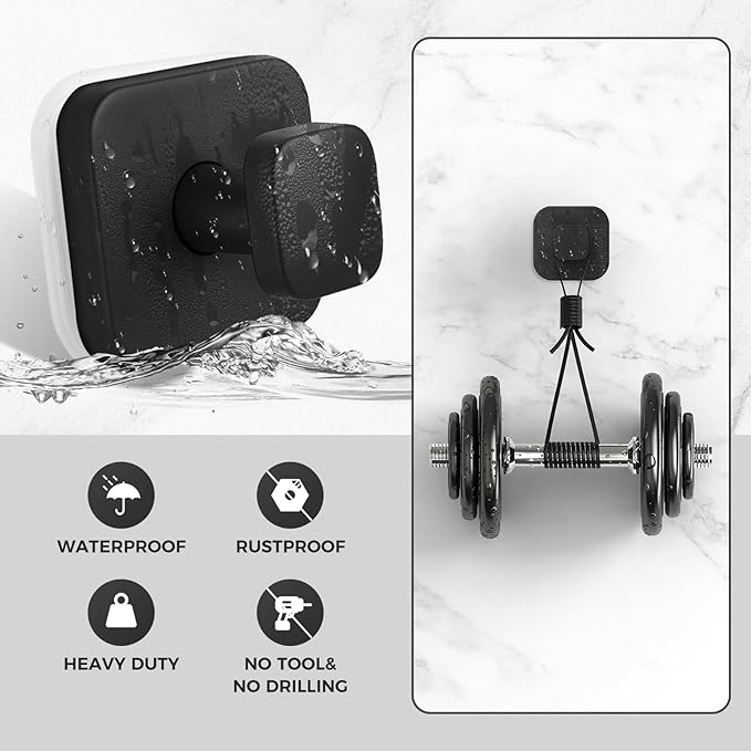 Shower Hooks for Inside Shower,Reusable Suction Cup Hooks for Glass Window,Mirror,Removable Towel Hooks for Bathroom,2 Pack(Black)