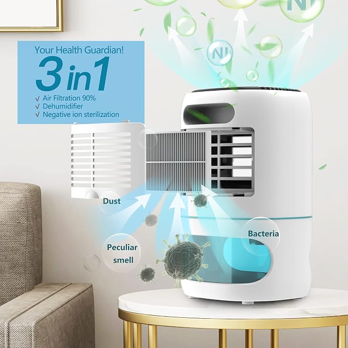 Small Dehumidifiers for Bedroom w/Air Purifying Function, 1000 ml/35 oz for - Image 3