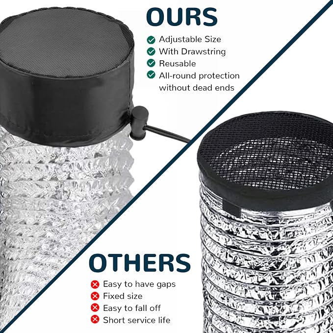 2Pcs 6 Inch Grow Tent Vent Cover Filter, Duct Filter Net - Image 3