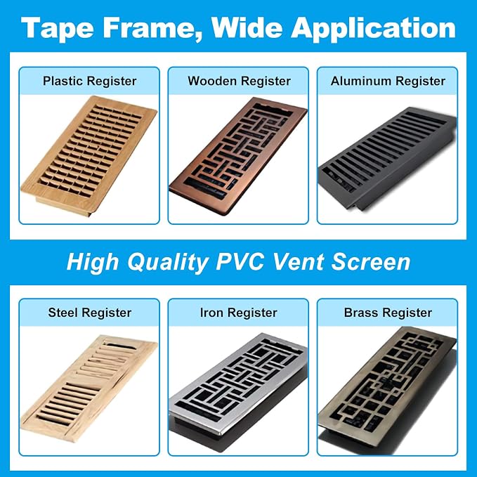 DIY Vent Cover Kit, 13.8"x11.8" Mesh Screen & 16.4FT Strong Residue-Free - Image 3