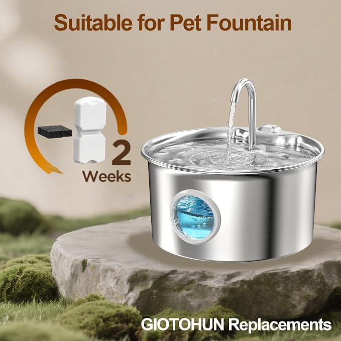 GIOTOHUN Cat Water Fountain Filter: 24 Cat Fountain Filter Replacement - Image 2