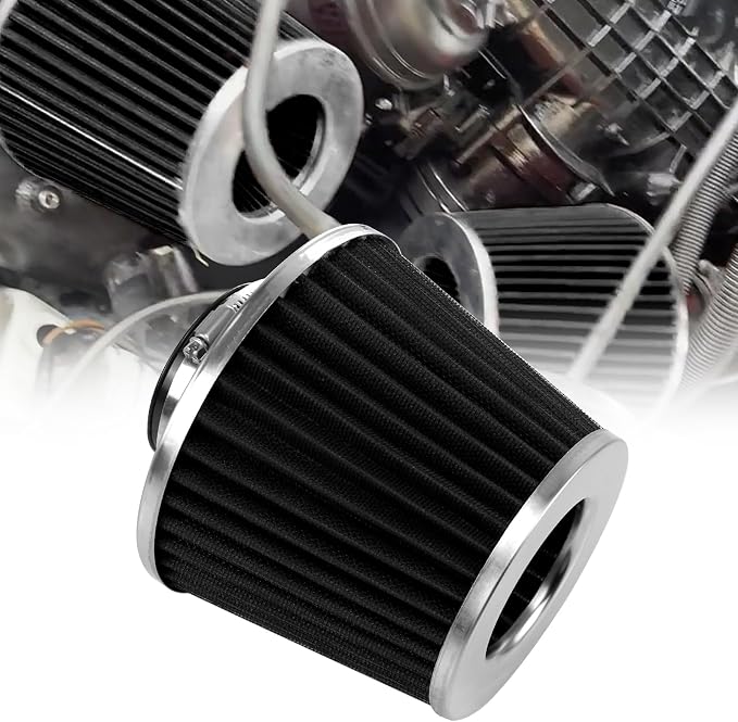 RYANSTAR 63mm 2.5" High Flow Round Tapered Cone Cool Air Filter Cleaner by RYANSTARRACING