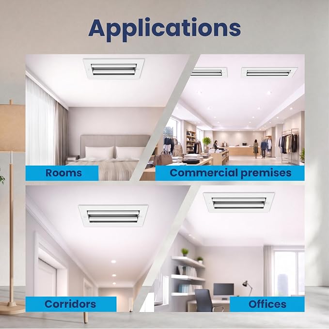 6x10 Aluminum Wall Ceiling Air Vent Register 1-Way HVAC Vent Cover - Image 5
