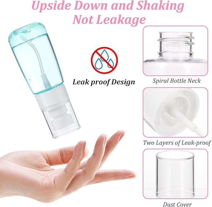 6 Pcs Travel and Empty Fine Mist Spray Bottle Foam Pump Bottle Small Size Mousse Foaming Soap Dispenser Clear Plastic Refillable Containers for Face Wash Lash Cleanser Shampoo Skin Care Liquid