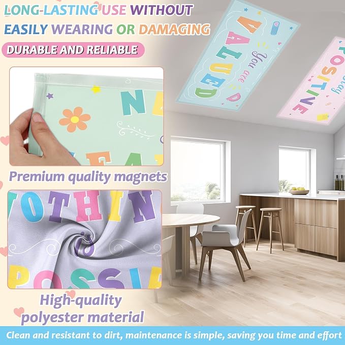 Wiooffen 8 PCS Colorful Fluorescent Light Covers - Image 3