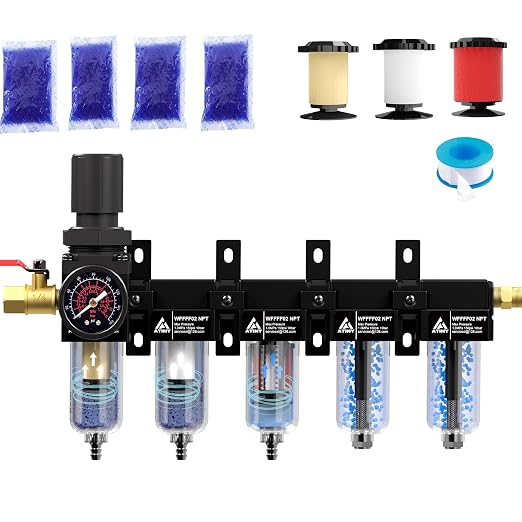 1/4'' NPT 5 Stage Compressed Air Dryer, Air Dryer by ATINY