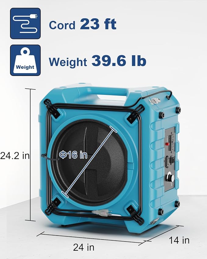 ALORAIR PureAiro HEPA Pro 870 Air Scrubber | UV-C Light Sterilization | 3-Stage - Image 8