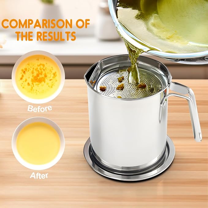 Chihee Grease Container Stainless Steel Bacon Grease Saver - Image 3