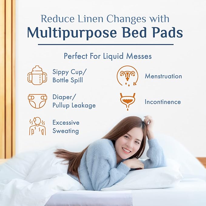 Washable Incontinence Bed Pads 36x37 (2 Pack) – Soft, Absorbent & Waterproof Mattress Protector with Tuck-in Sides – Reusable Twin Pads for Kids, Adults, Seniors & Hospital Beds