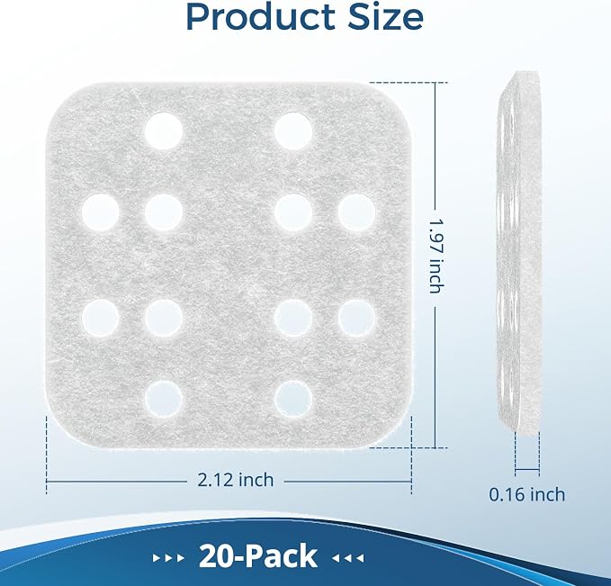 20-Pack Mineral Absorption Pad, Humidifier Replacement Filters Compatible - Image 3