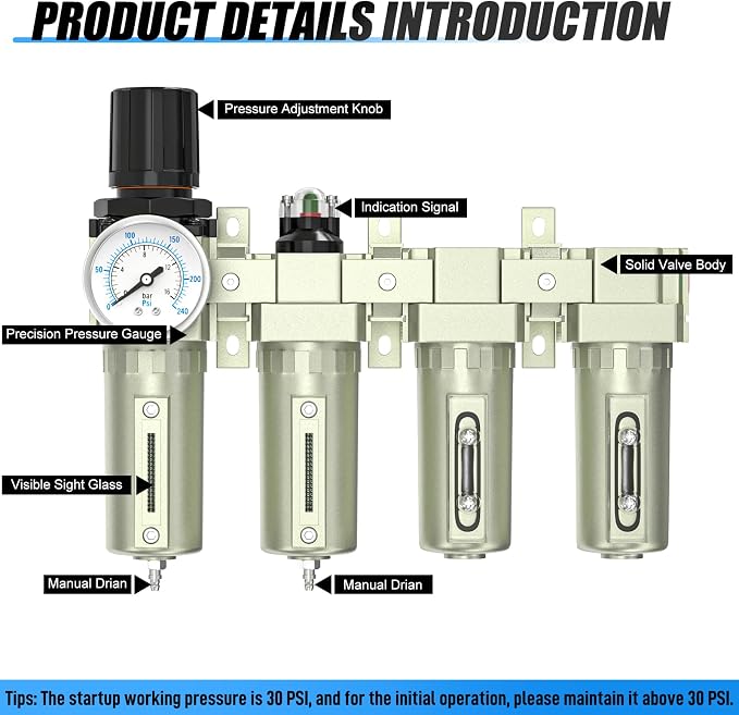 4 Stage Heavy Duty Industrial Grade 3/4" NPT Air Drying System - Image 4