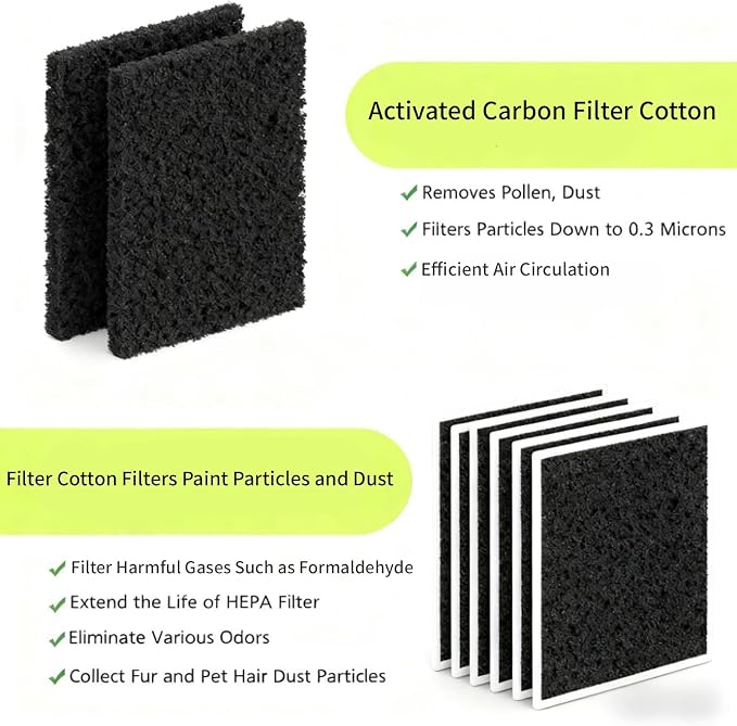 Paint Spray Booth Exhaust Filter Pad, Activated Carbon Ventilation Cotton - Image 5