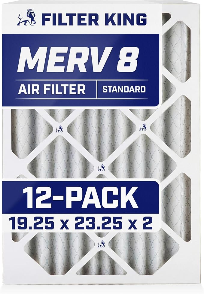 Filter King 19.25x23.25x2 Air Filter | 12-PACK | MERV 8 HVAC Pleated A/C by FilterKing