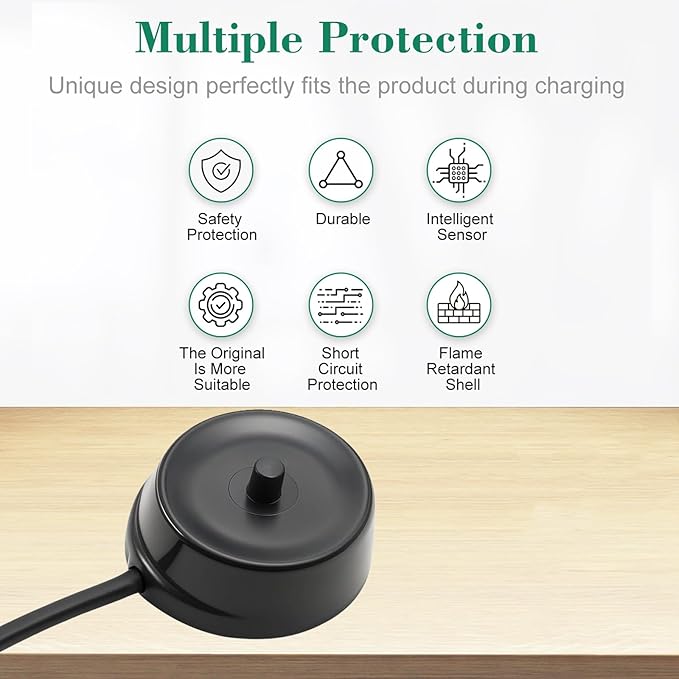 Electric Toothbrush Replacement Charger Base Compatible with Philips Sonic HX6100 HX3000 HX6000 HX8000 HX9000 Series, R Series, Portable Waterproof Charging Base