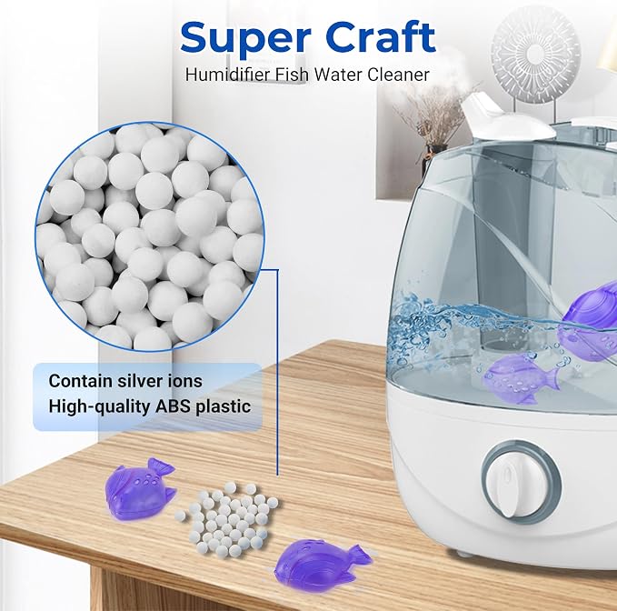 Funmit Humidifier Cleaning Fish, 12 Pack Humidifier Cleaner - Image 2