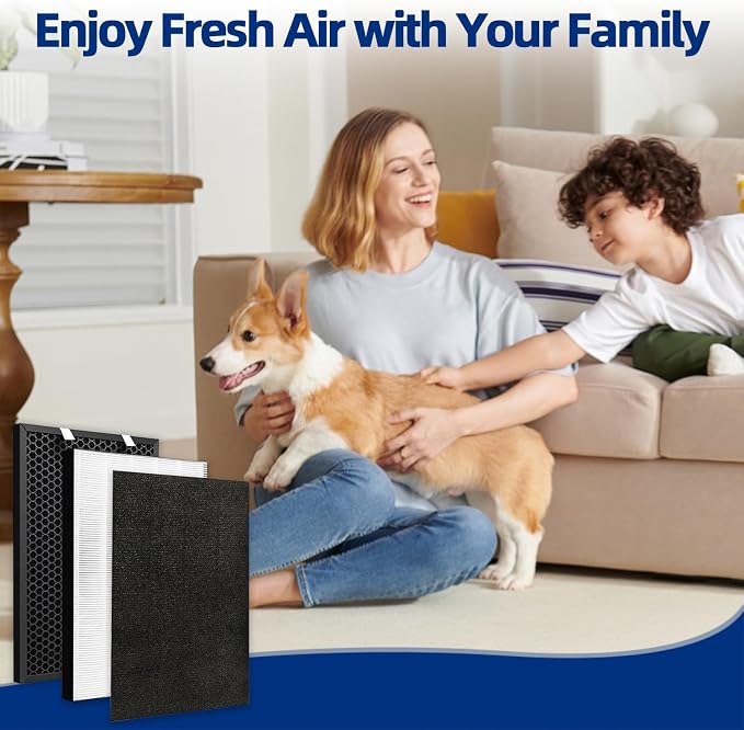 2 Sets Air220 Air320 Replacement Filter Compatible - 3 in 1 Pleated + - Image 5